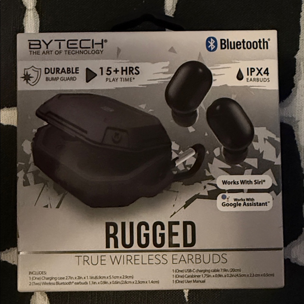 BYTECH Rugged True Wireless Earbuds